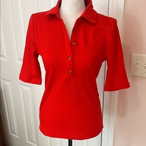 LOFT Scarlet Button Down Shirt